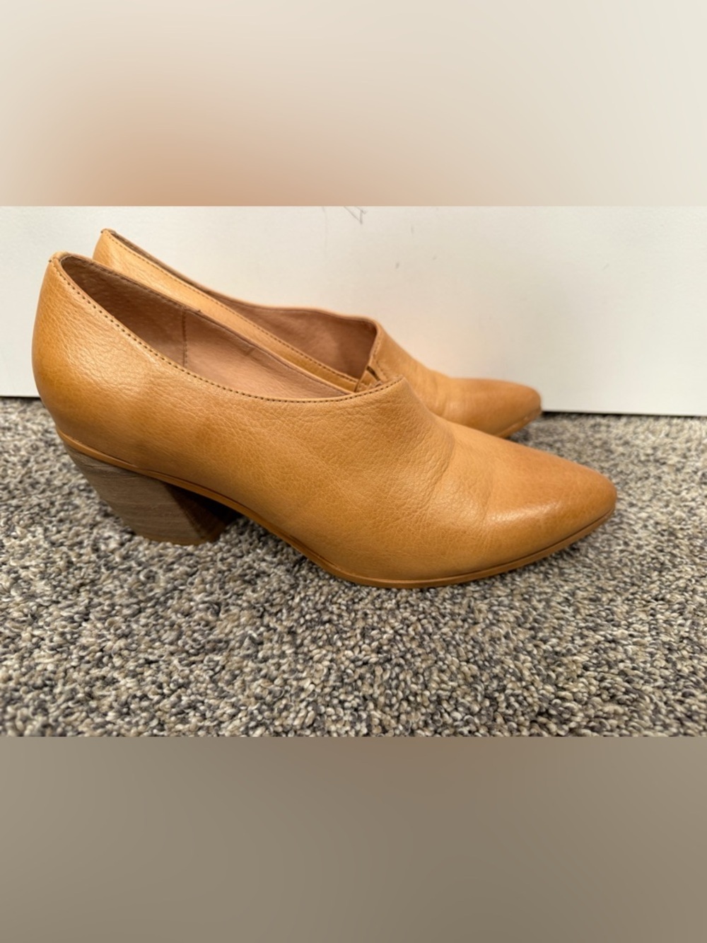 Django & Juliette 'Jood' tan leather heels size 38 EUC - Picture 2 of 6